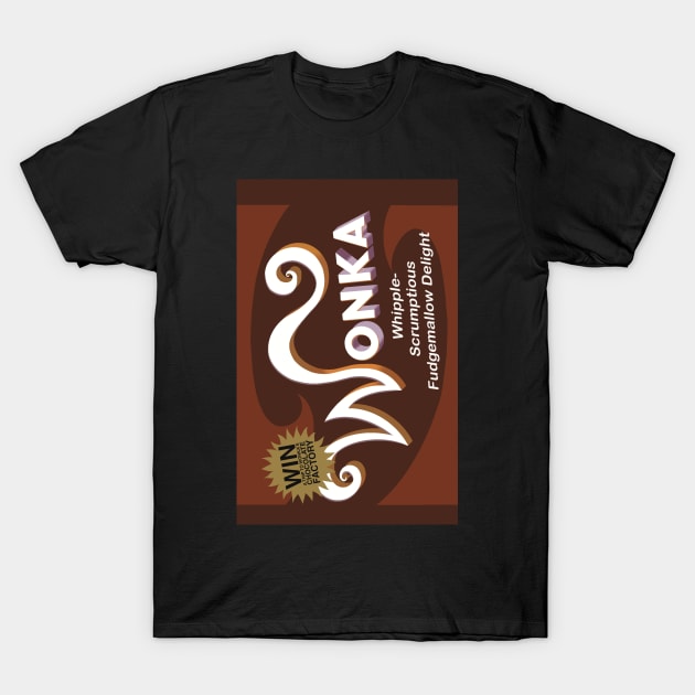 Willy Wonka bar chocolate T-Shirt by Holailustra